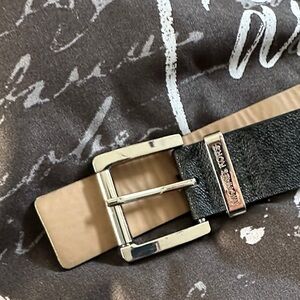 Michael Kors Two-Tone Belt with Silver Buckle
